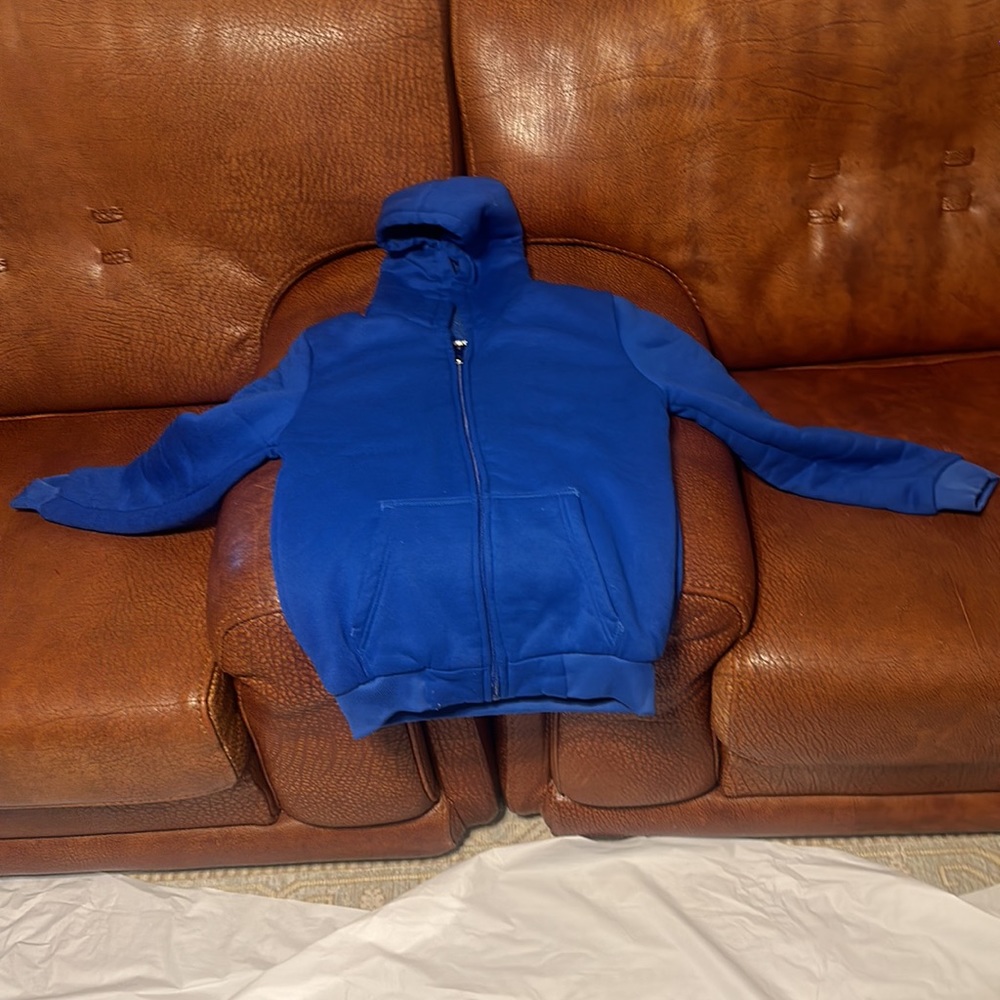 SPORTSWEAR BOYS BLUE COLOR INSIDE FLEECE HOODIE